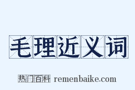 毛理近义词是什么意思的图片